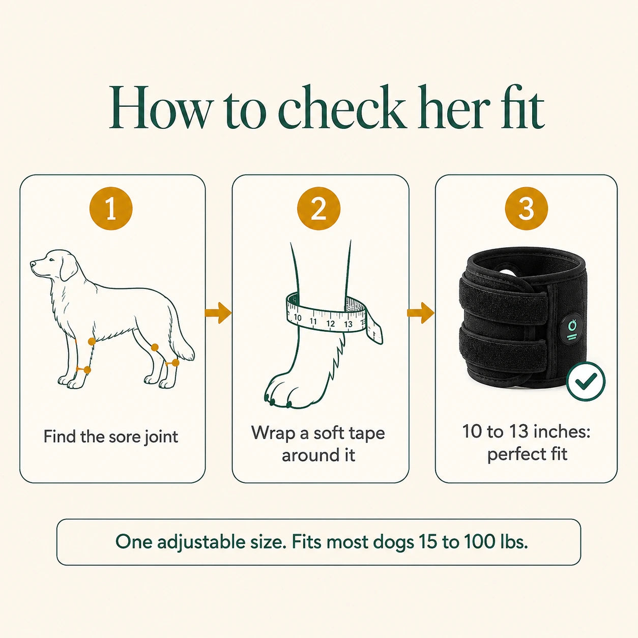 Red + Near-Infrared Leg-Joint Wrap for Arthritic Dogs